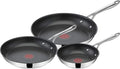 T-Fal Jamie Oliver Cooks Direct, Stainless Steel Non-stick Frying Pan 3 Pcs Set by T-falbrand