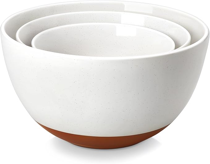MALACASA Ceramic Mixing Bowls, Large Serving Bowls by MALACASA