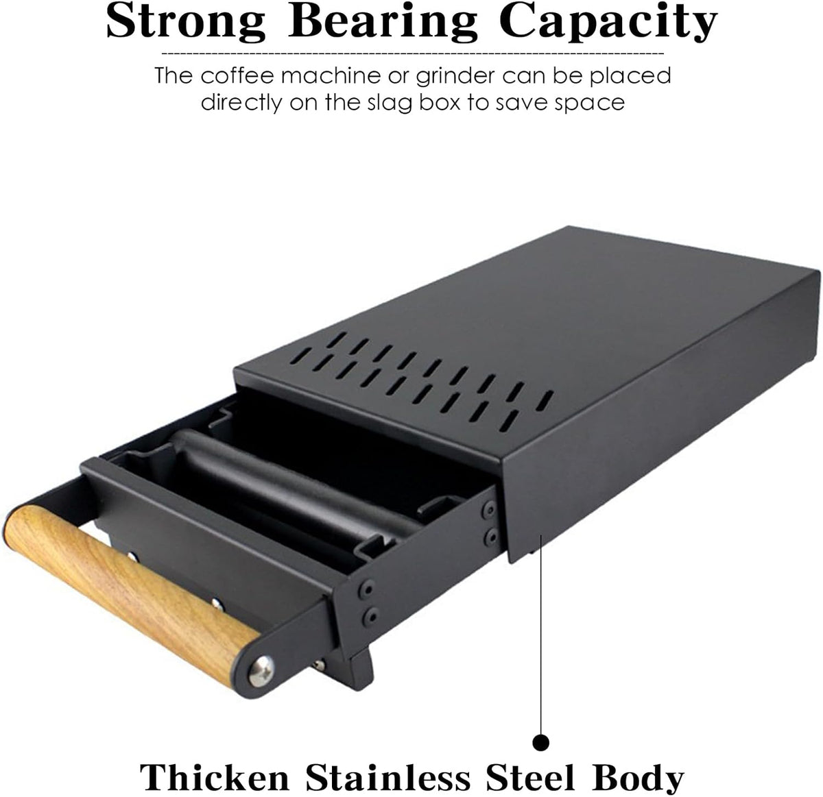 Handle Drawer Knock Box, Stainless Steel Detachable Coffee Stick