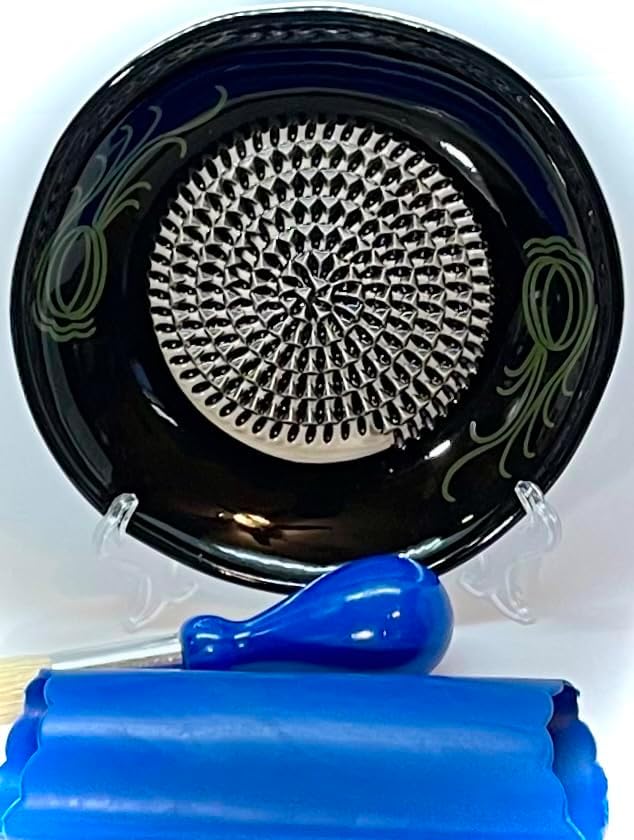 BonCera, All-in-one Premium Ceramic Garlic Grater Plate 4-Piece Set by BonCera