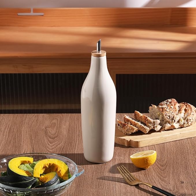 Sweejar Matte Ceramic Olive Oil Dispenser Bottle - Image 6