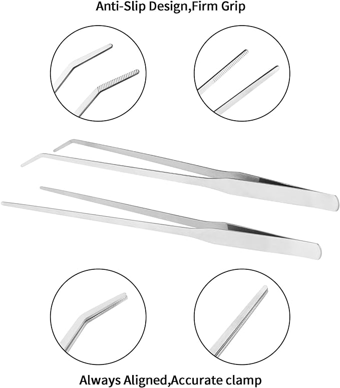 Fri4Free 2PCS Long Aquarium Tweezers - Image 3