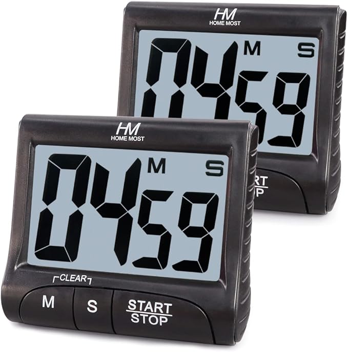 2-Pack Large Display Kitchen Timer by HomeMost