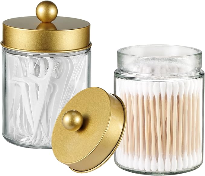 Apothecary Jar Canisters Bathroom Vanity Organizer - Image 2