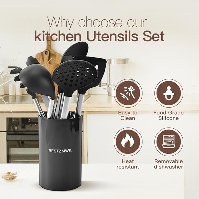 Kitchen Utensils Set-Silicone Cooking Utensils-32 pcs Non-Stick Silicone - Image 3