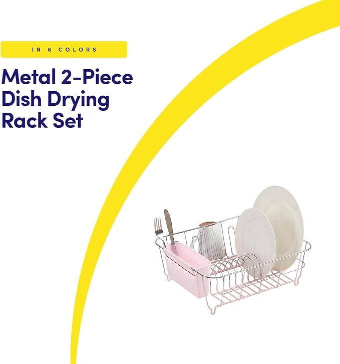 Dish Drying Rack & Cutlery Holder 2 Piece Set - Image 2