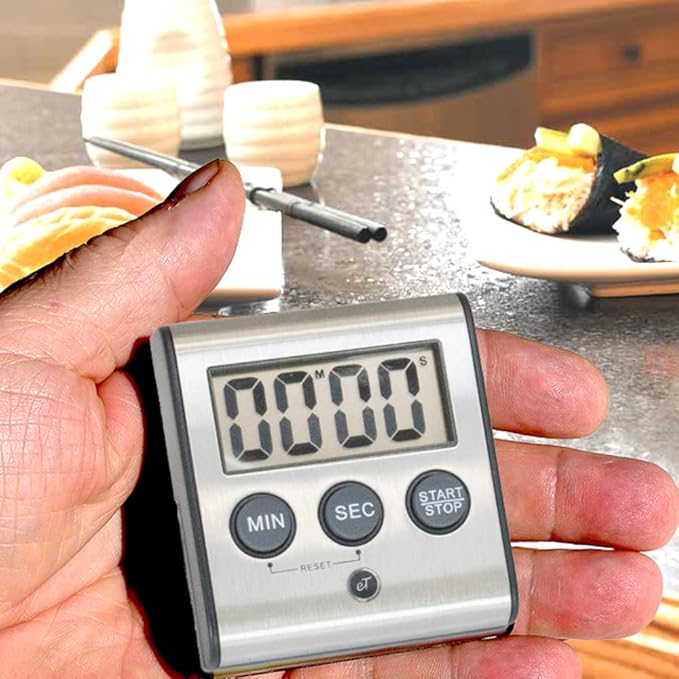 Elegant Digital Kitchen Timer, Stainless Steel Model eT-23, Super Strong - Image 7