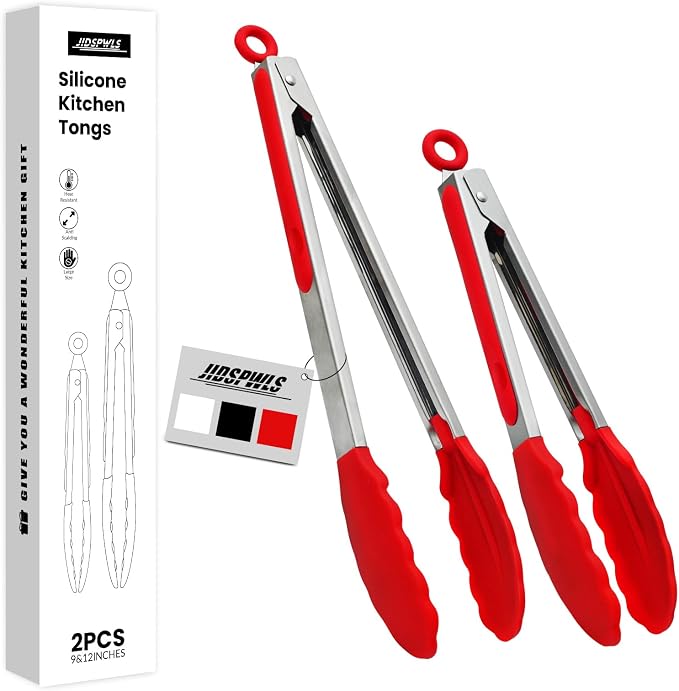 Premium Stainless Steel Heat Resistant Kitchen Tongs by JIDSPWLS-USStrore