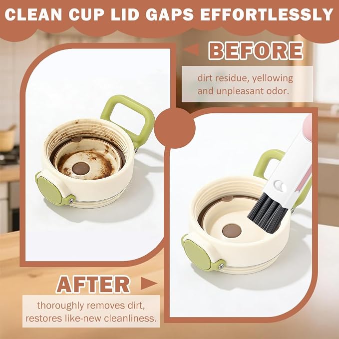 3 in 1 Cup Lid Cleaning Brush, Deep Clean Tool - Image 4
