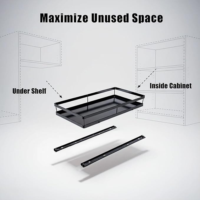 Under Sink Organizer, Dual-Rail Ball-Bearing, Under Kitchen Sink Organizer - Image 7