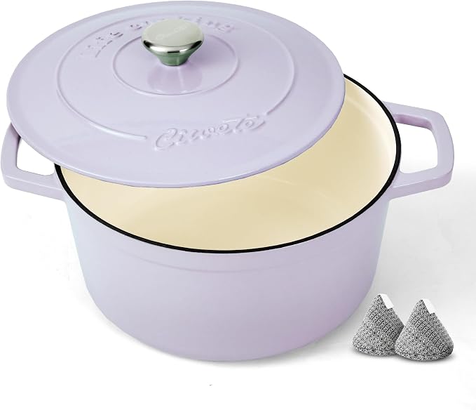 Ciwete Enameled Cast Iron Dutch Oven – 4.4 Quart Pot by Ciwete
