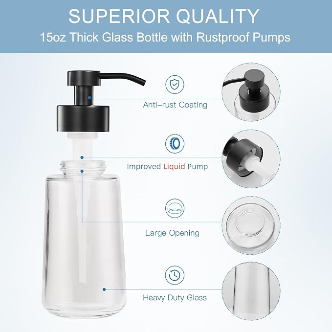 Soap Dispenser, 16oz Liquid Soap Pump - Image 2