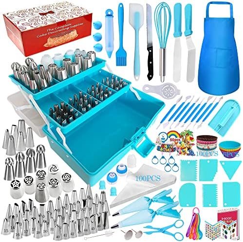 Makmeng Cake Decorating Tools Supplies Kit - 368Pcs Baking Supplies