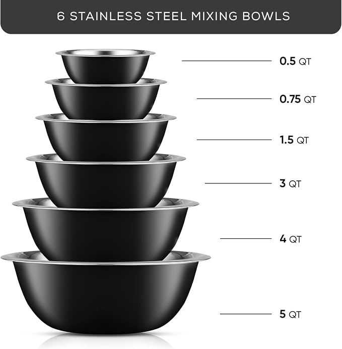 JoyJolt Stainless Steel Mixing Bowl Set - Image 2