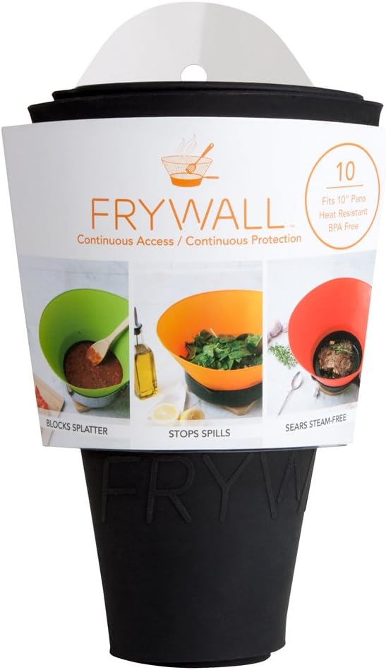 Frywall 10 - Black - Splatter Guard, as Seen on Shark Tank - Image 2
