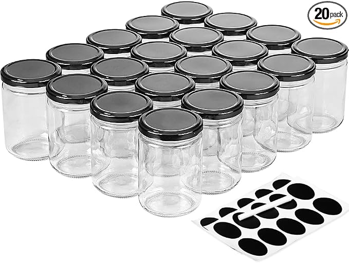 12oz Glass Jars with Lids, Mason Canning Jars by Ritayedet