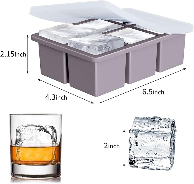 Large Ice Cube Tray for Whiskey: FDDBI Big Square Ice Cube Maker for Cocktail - Image 5
