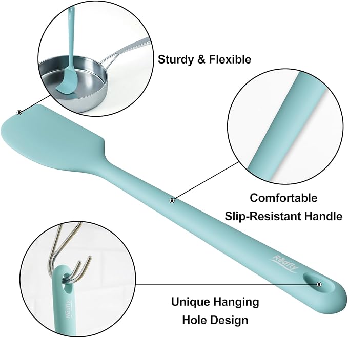 Redfly Silicone Spatula Set, 5 Piece Food Grade Silicone Cooking Utensils Set - Image 3