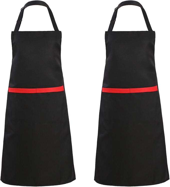 Tosewever 2 Pack Adjustable Bib Apron by Tosewever