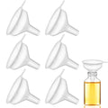 Small Funnels 6 Pack Mini Clear Funnel Easily Transfer Liquids Granules Powders by SBYURE