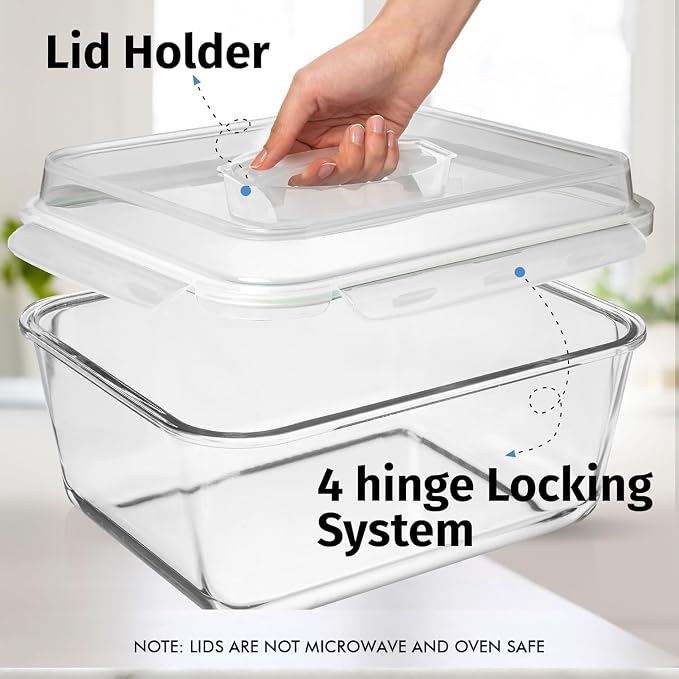 6500 ML / 220 oz / 28 Cup LARGE Glass Food Storage Container - Image 6