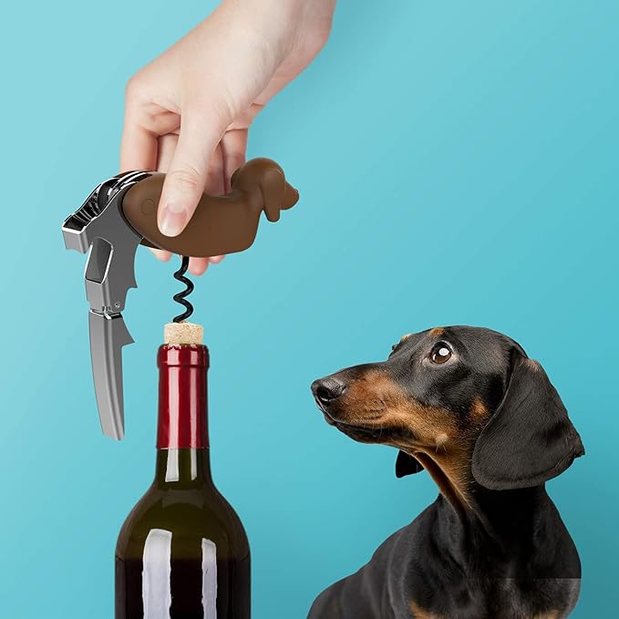 Buddy the Bordeaux Collie Black Dog Corkscrew, Professional Waiters Corkscrew - Image 4