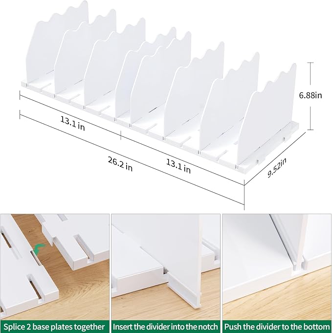 SPACEKEEPER Shelf Divider for Closet, Adjustable Purse Organizers Handbag - Image 2