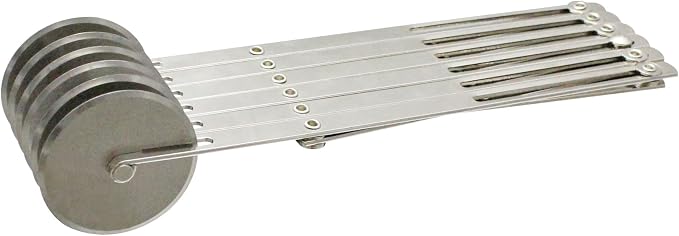 TrueCraftware- 6-Wheel Stainless Steel Adjustable Dough Divider- Pastry Cutter - Image 4