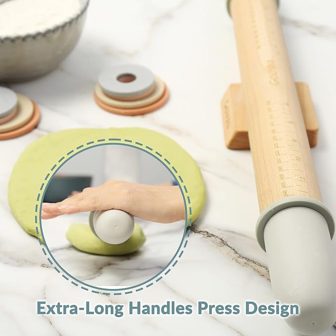 Geesta Adjustable Wood Rolling Pin - Image 5