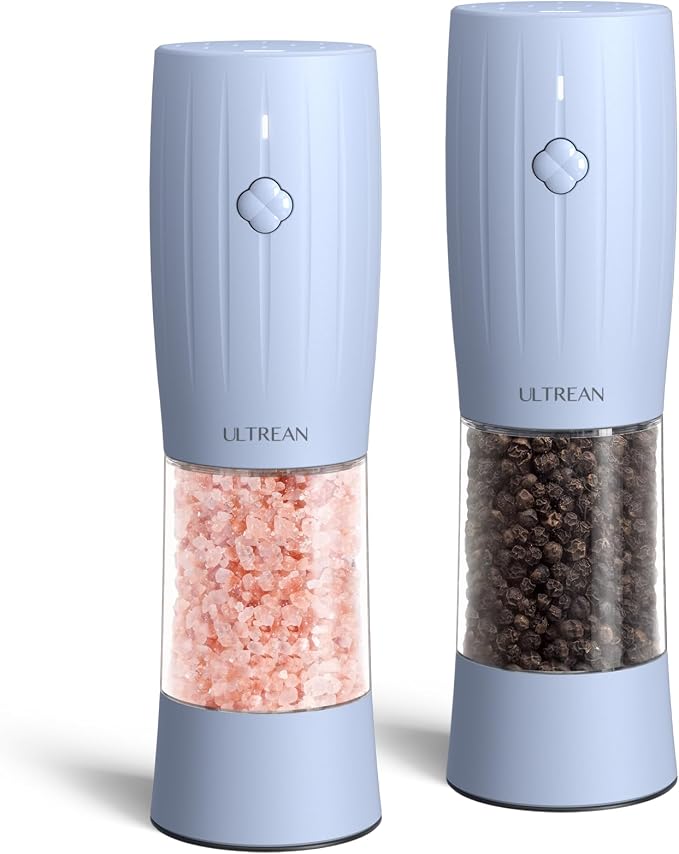Ultrean Electric Salt and Pepper Grinder Set, USB-C Rechargeable, Salt and by Ultrean