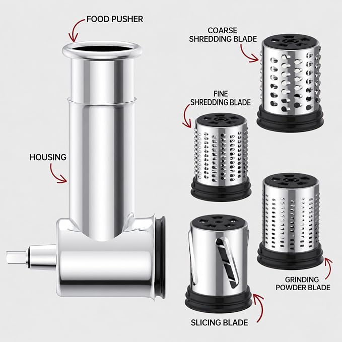 Stainless Steel Slicer Shredder Attachment - Image 3