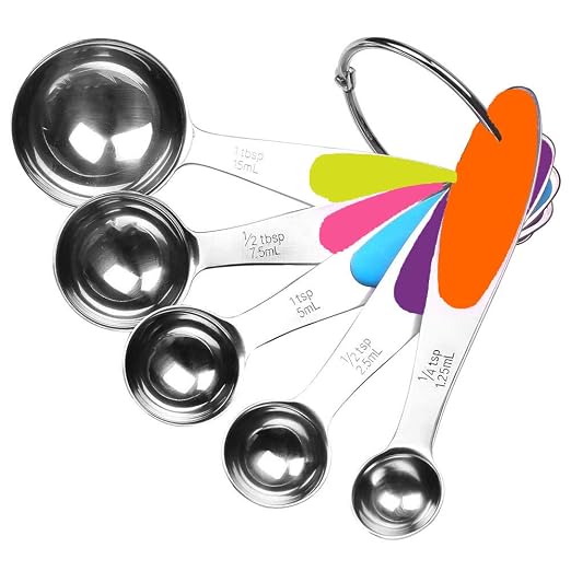 Fsdifly-Stainless Steel Measuring Spoons 5 Piece Stackable Set by Fsdifly