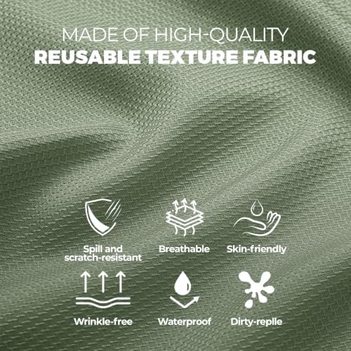 Decorelia Textured Fabric Round Tablecloths 48 Inch, Waterproof