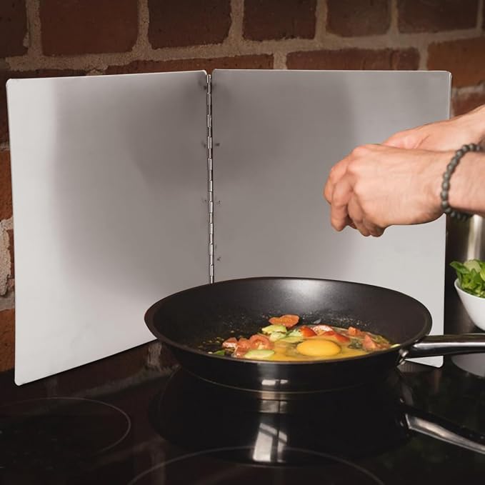 ABOOFAN Stainless Steel Oil-Proof Kitchen Shield 11.8 Inch Foldable Grease - Image 7