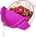 YEVIOR Clip on Strainer for Pots Pan Pasta, Silicone Food Strainer Hands-Free by YEVIOR