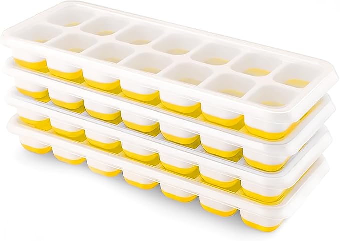 Ice Cube Trays 4 Pack, Airabc Silicone Ice Cube Trays by AlwaysMeetAllYourIceMakingNeeds