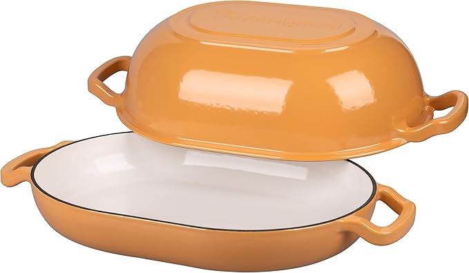 VORRINGARD Enameled Cast Iron Sourdough Bread Oven, Dutch Oven, Loaf Cast Iron - Image 5