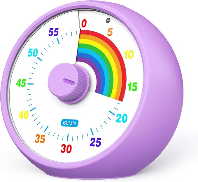Visual Timer for Kids, 60-Minute Countdown for Classroom Office Kitchen by kieckysquirrel