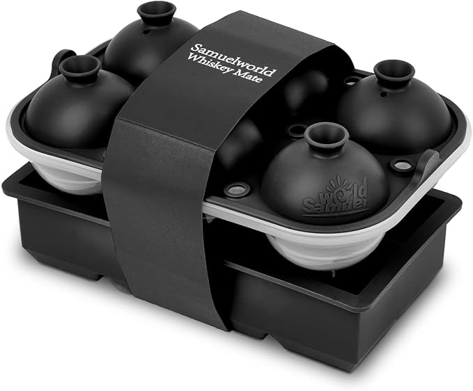 Samuelworld Premium Ice Tray Combo, Large Ice Sphere Maker & Giant Ice Cube by Samuelworld