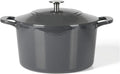 Martha Stewart Gatwick 7 QT Enamel Cast Iron Dutch Oven – Gray, Durable by MarthaStewart