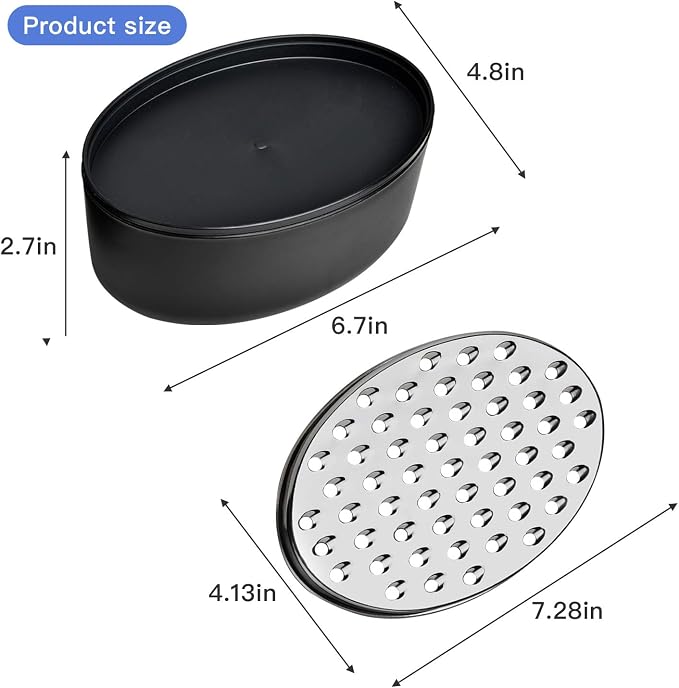Black Compact Round Cheese Grater - Image 2