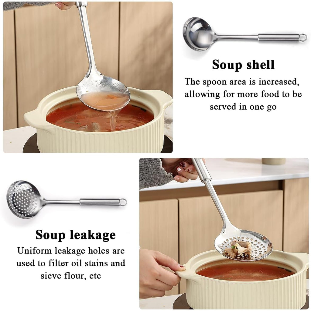 Stainless Steel Cooking Utensils Set 4 Pieces, Kitchen Tools Set