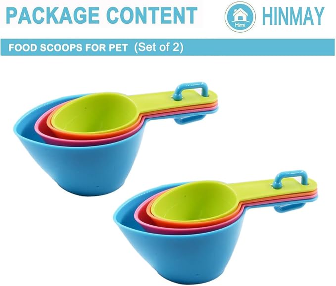 HINMAY Pet Food Scoops Plastic Measuring Cups Set - Image 5
