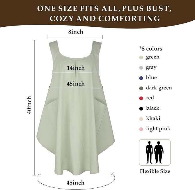 Apron for Women with Pocket Cotton Linen, Japanese Cross Back Apron for - Image 2
