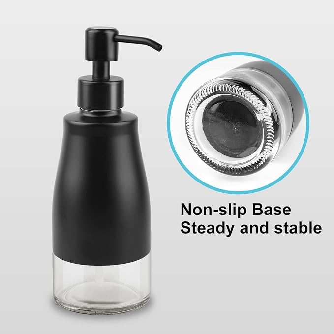 AUMIO Soap Dispenser with Non-Slip Silicone Pad, 2 Pack Kitchen Dish Refillable - Image 5