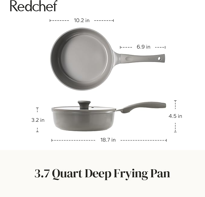 Redchef Deep Ceramic Frying Pan - Image 9