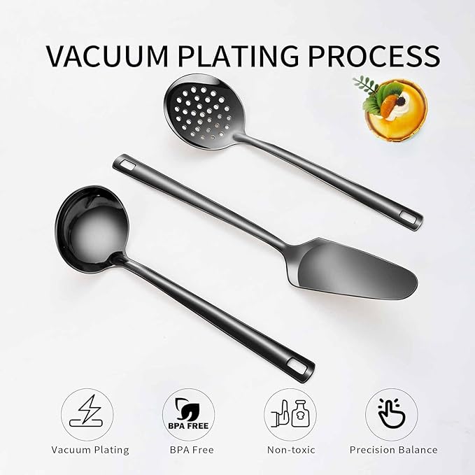 Lazycorner Cooking Utensil Set 11 Pcs Stainless Steel Kitchen Utensils Set Wok - Image 4