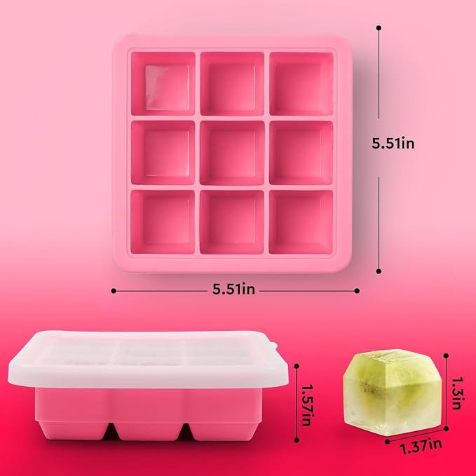 2 Pack Silicone Ice Cube Tray, Small Ice Trays - Image 6