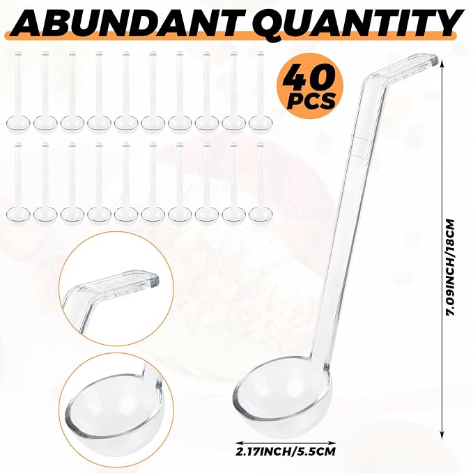 STARVAST 40PCS 1 oz Plastic Small Ladles - Image 2