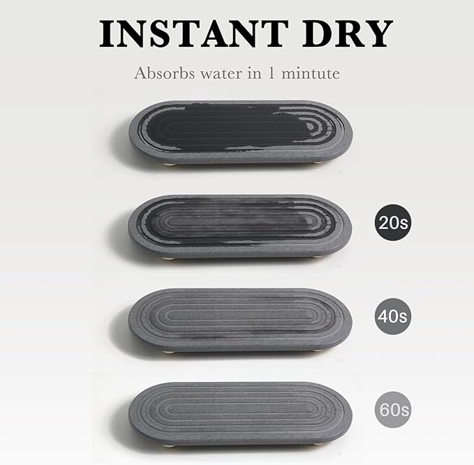 Instant Dry Sink Caddy Organizer – Water Absorbing Stone Tray - Image 5